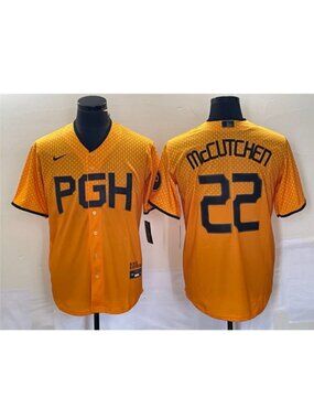 Andrew McCutchen Yellow Stitched Jersey